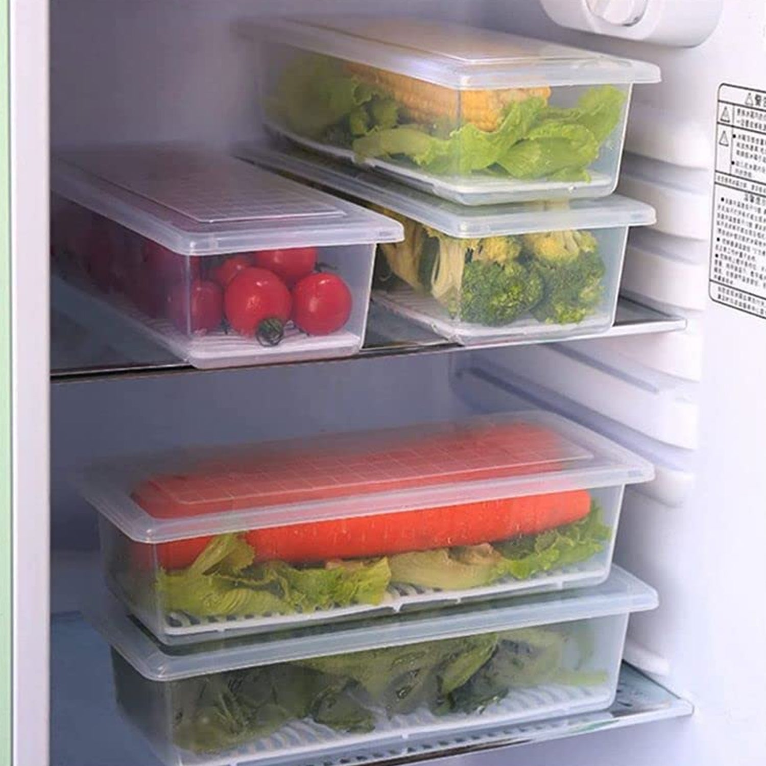 5792 FOOD STORAGE CONTAINER WITH REMOVABLE DRAIN PLATE AND LID 1500 ML Vegetables & Fruits Freezer Storage Container for Kitchen (PACK OF 6PC 1500ML) 5792 FOOD STORAGE CONTAINER WITH REMOVABLE DRAIN PLATE AND LID 1500 ML Vegetables & Fruits Freezer Storage Container for Kitchen (PACK OF 6PC 1500ML)